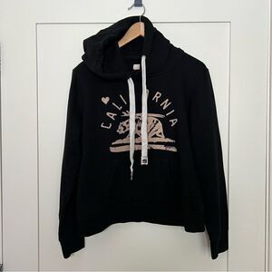 Reflex Hoodie Sweatshirt Womens Size L Black California Pullover Front Pocket